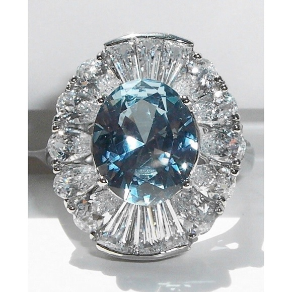 Jewelry - STAINLESS STEEL Simulated London Blue Topaz Ring